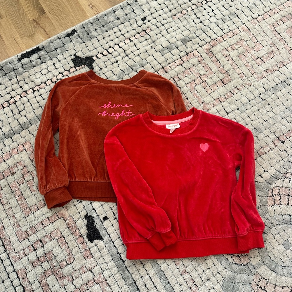 Cat & Jack Red and Brown Kids Sweaters